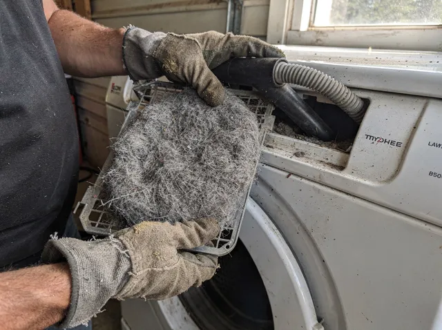 Cleaning Dryer Lint Trap in Windsor, CT