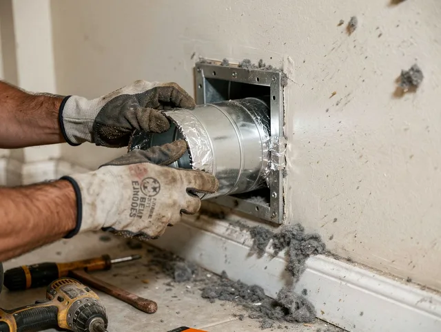 Professional dryer vent repair and installation by Bloomfield Dryer Vent Cleaning in Bloomfield